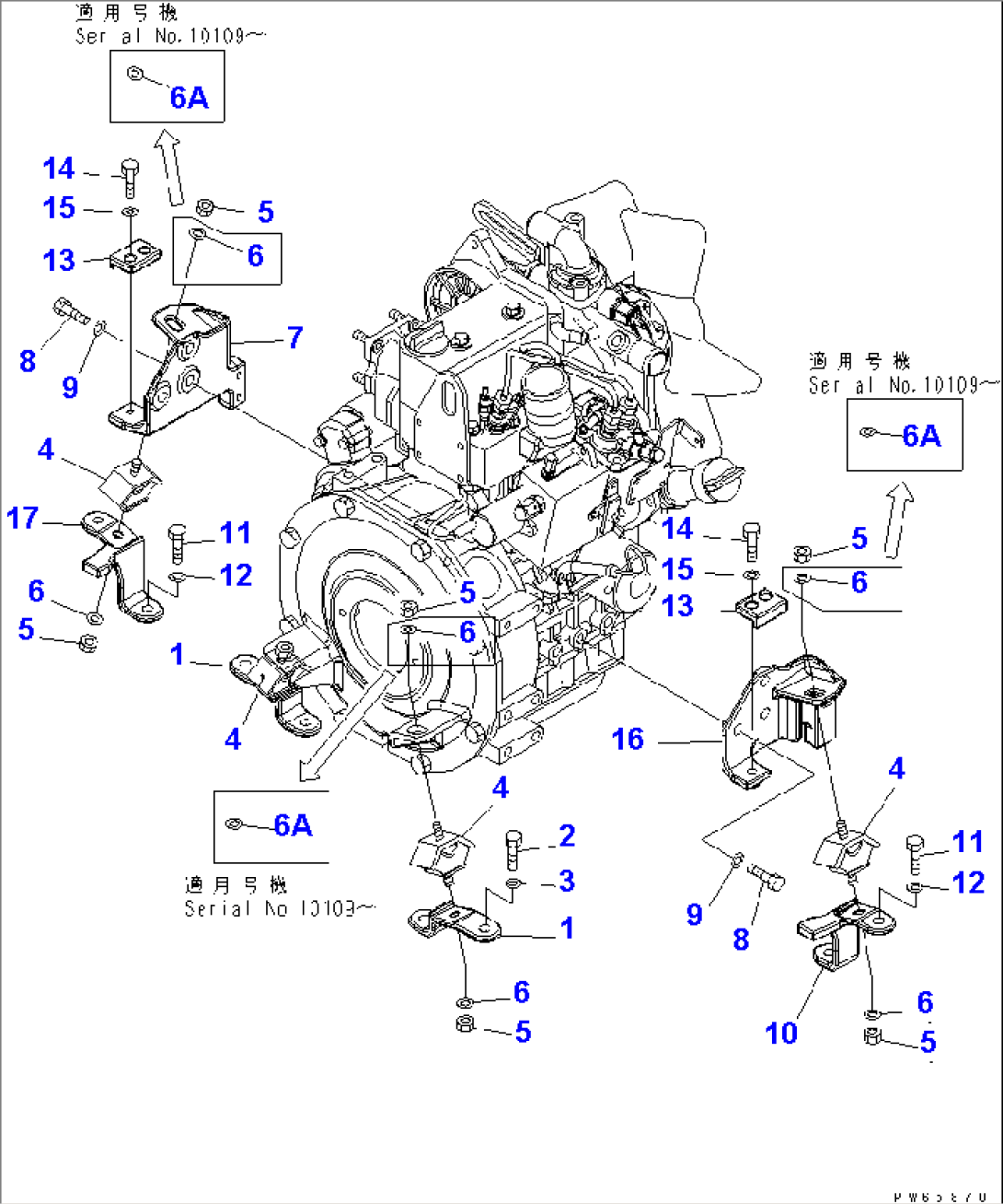 ENGINE MOUNTING PARTS (BRACKET)