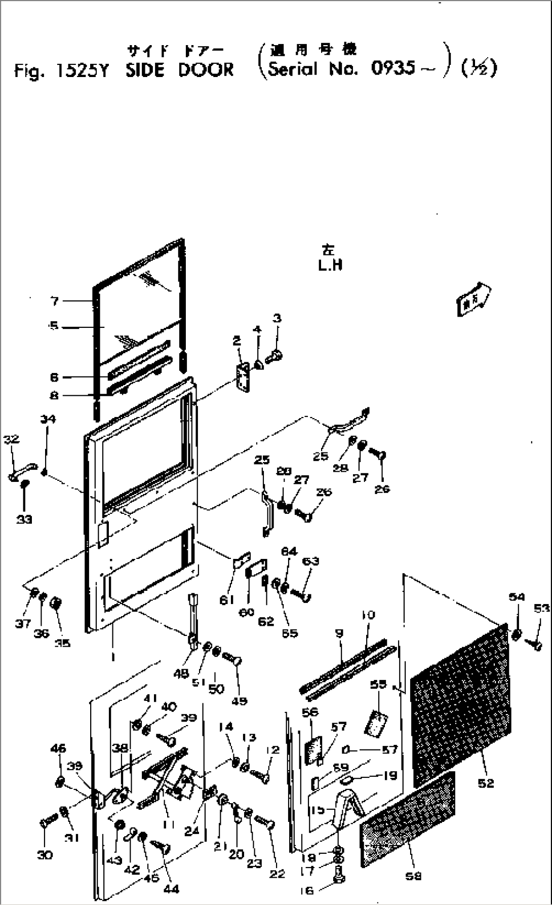 SIDE DOOR (R.H. STEERING) (1/2)(#1028-)