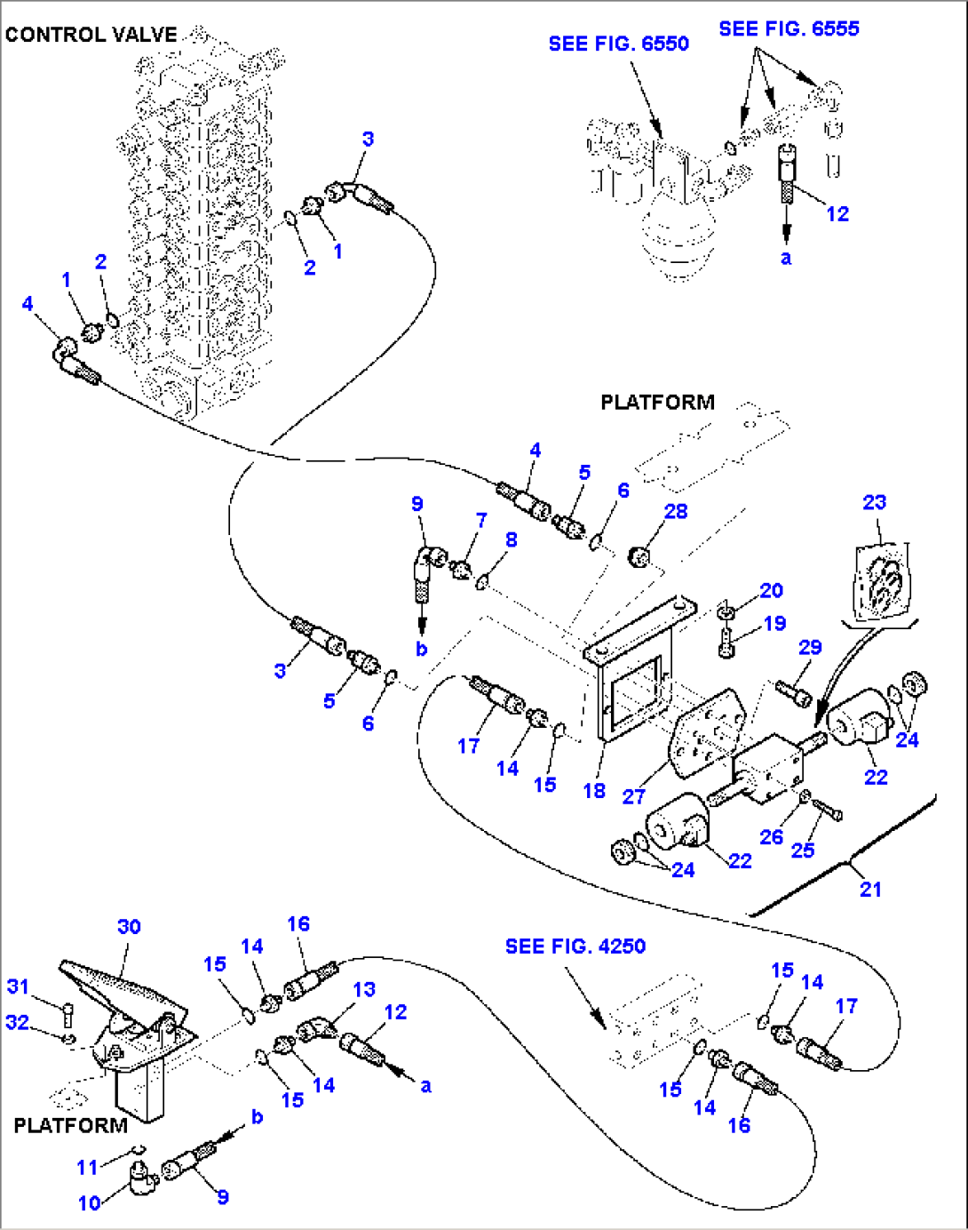 HYDRAULIC PIPING (TRAVEL PPC VALVE LINE)