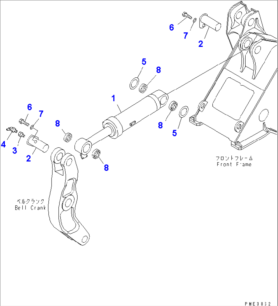 DUMP CYLINDER (MOUNTING PARTS) (FOR HIGH LIFT)