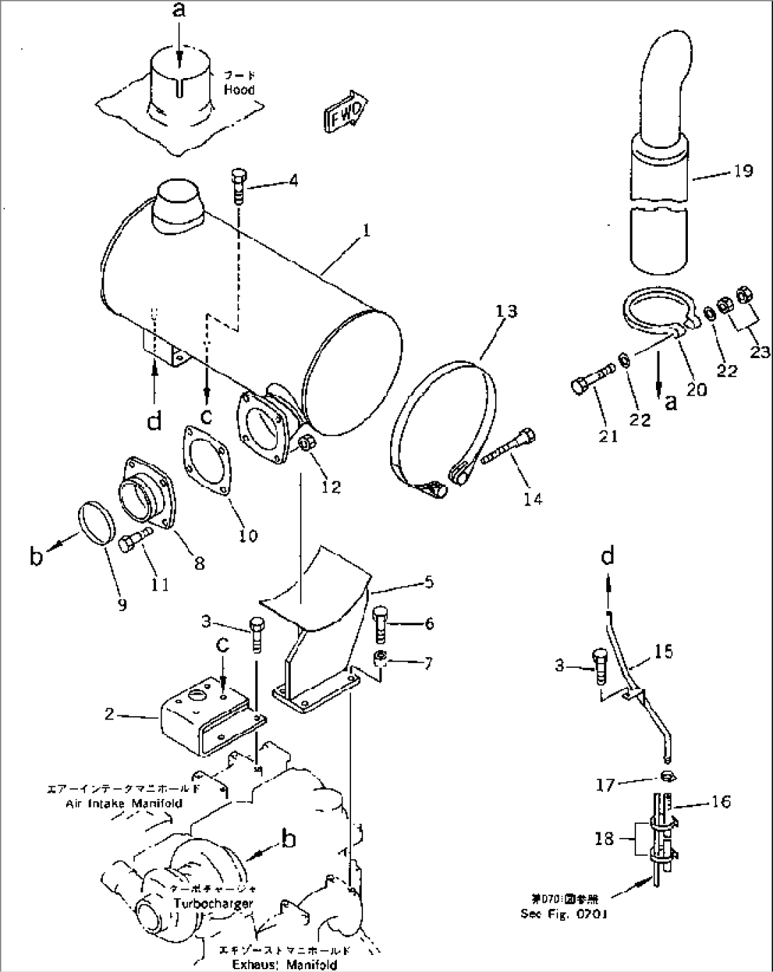 MUFFLER AND MOUNTING