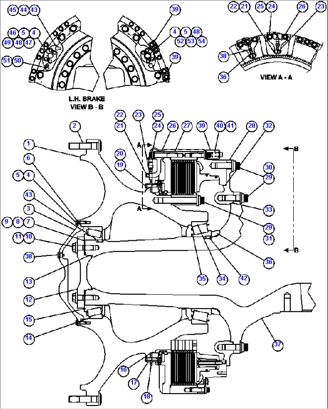 SPINDLE, HUB AND BRAKE ASSEMBLY (EK6083)