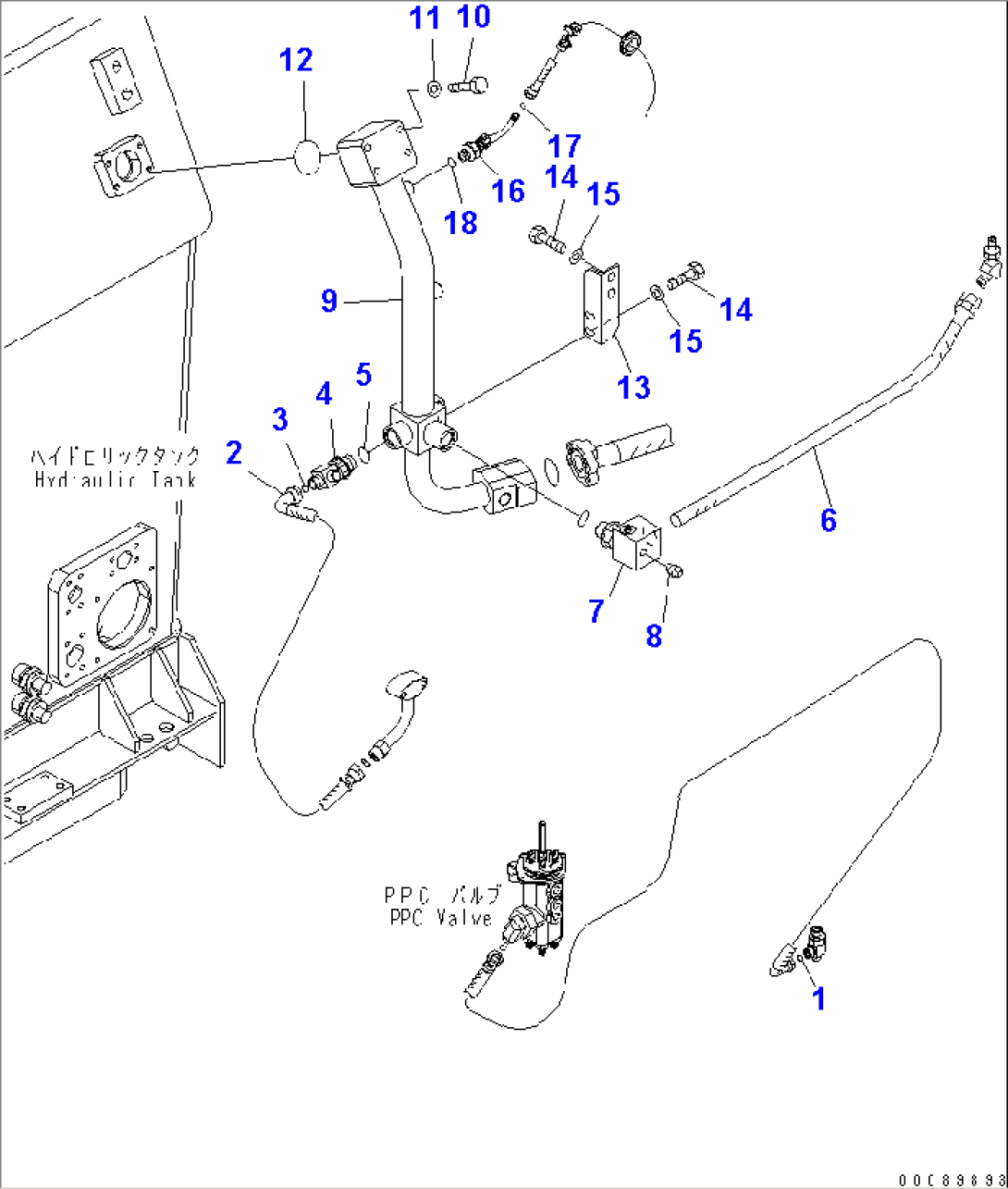 HYDRAULIC TANK (COOLING LINE) (MINING SPEC.) (FOR REMOTE BOOM POSITIONER)(#60048-)
