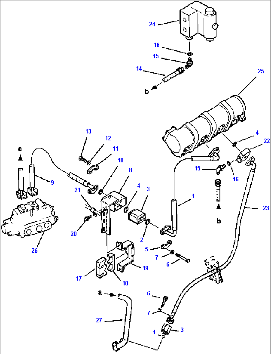 FIG NO. 4832 GROUND DRIVEN STEERING PIPING DIVIDER VALVE TO STEERING VALVE AND HYDRAULIC PUMP