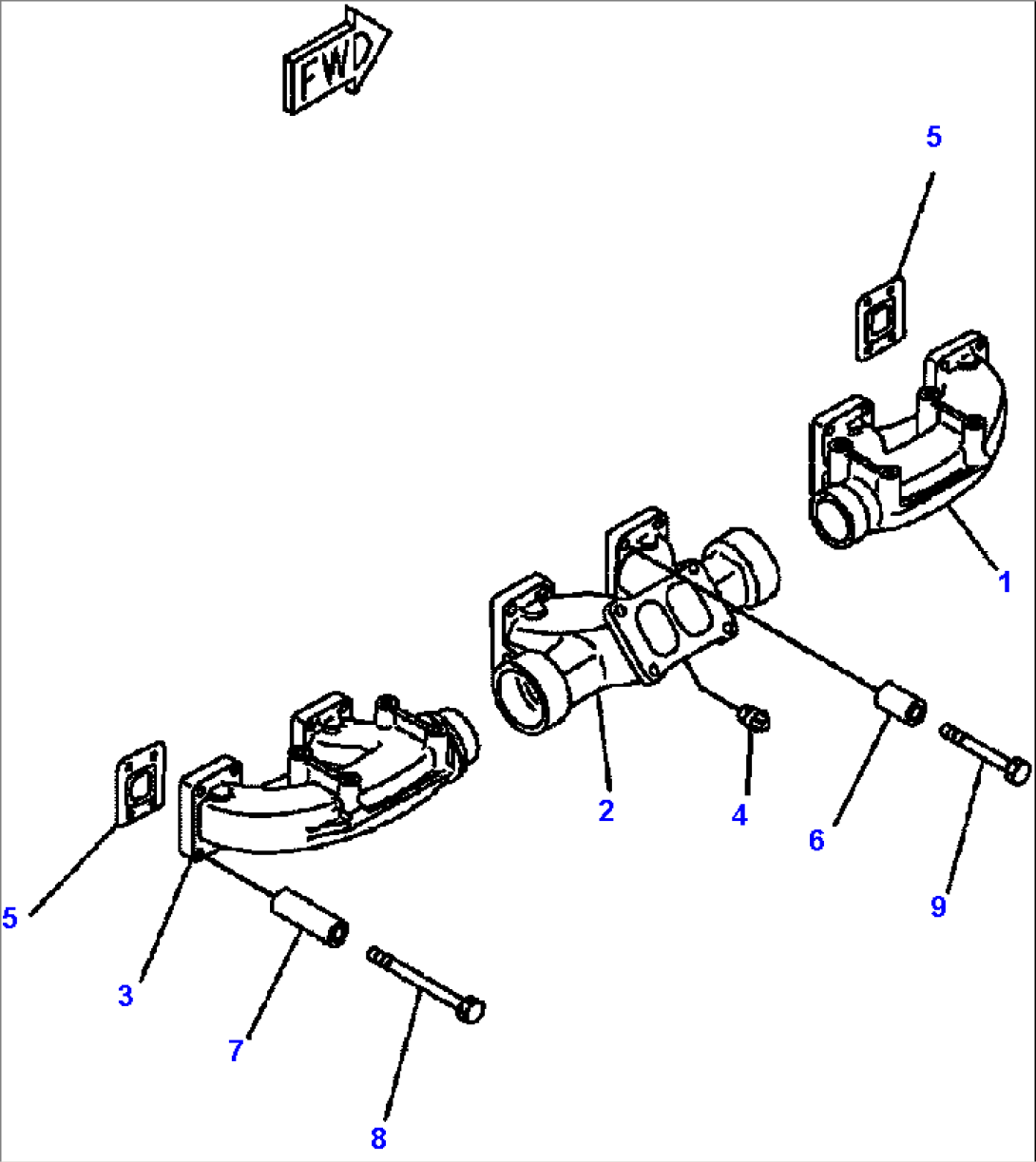 FIG. A1510-A4E4 EXHAUST MANIFOLD