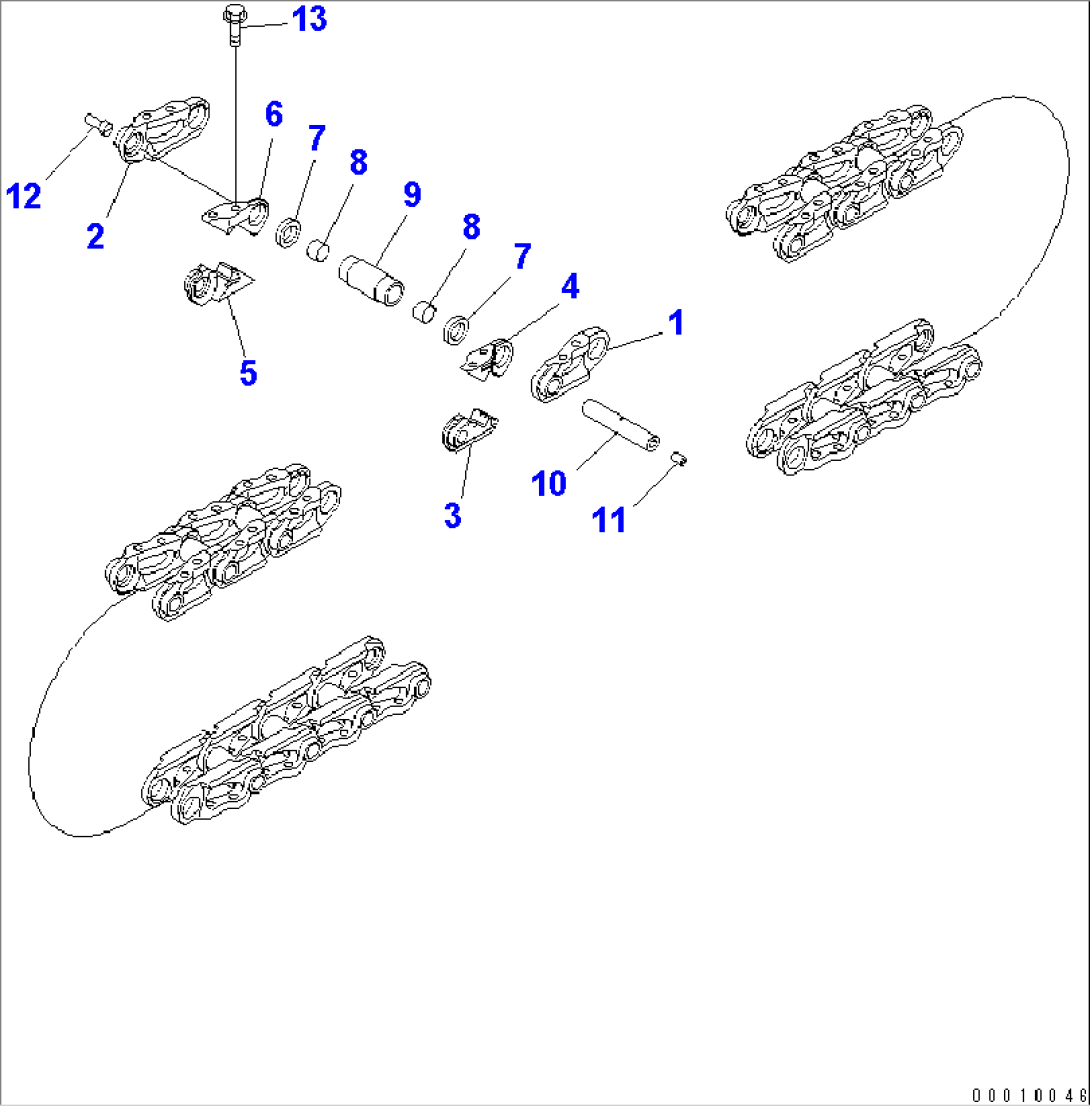 TRACK LINK (LUBRICATE TYPE) (FOR SWAMP TYPE) (SUPPLY PARTS)