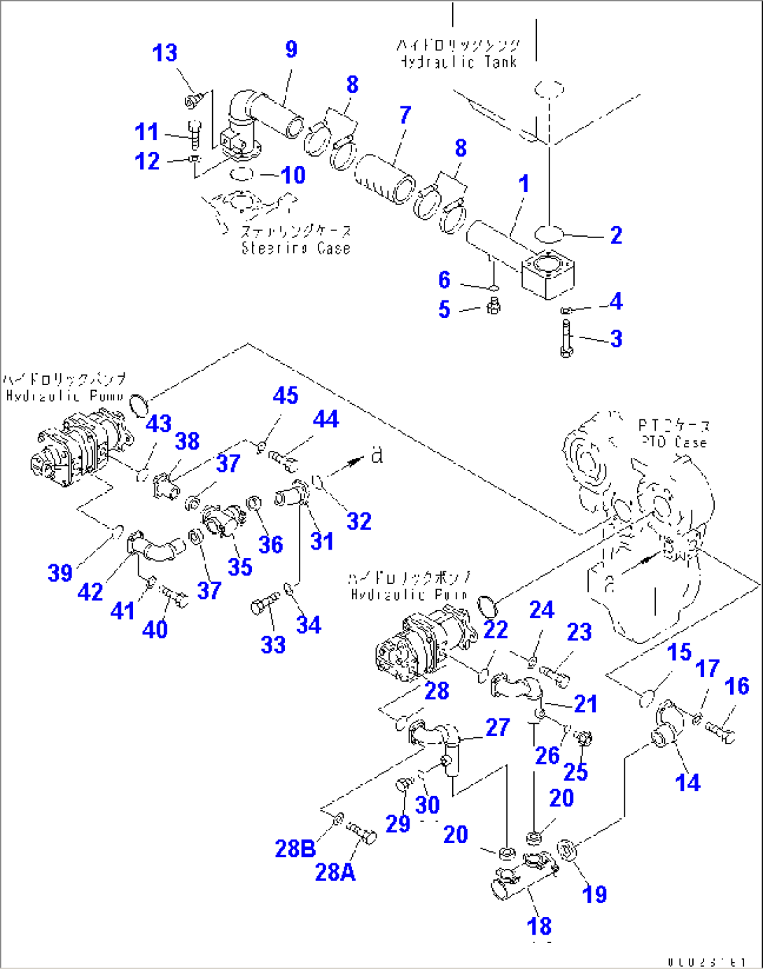 HYDRAULIC PIPING (TANK TO PUMP)