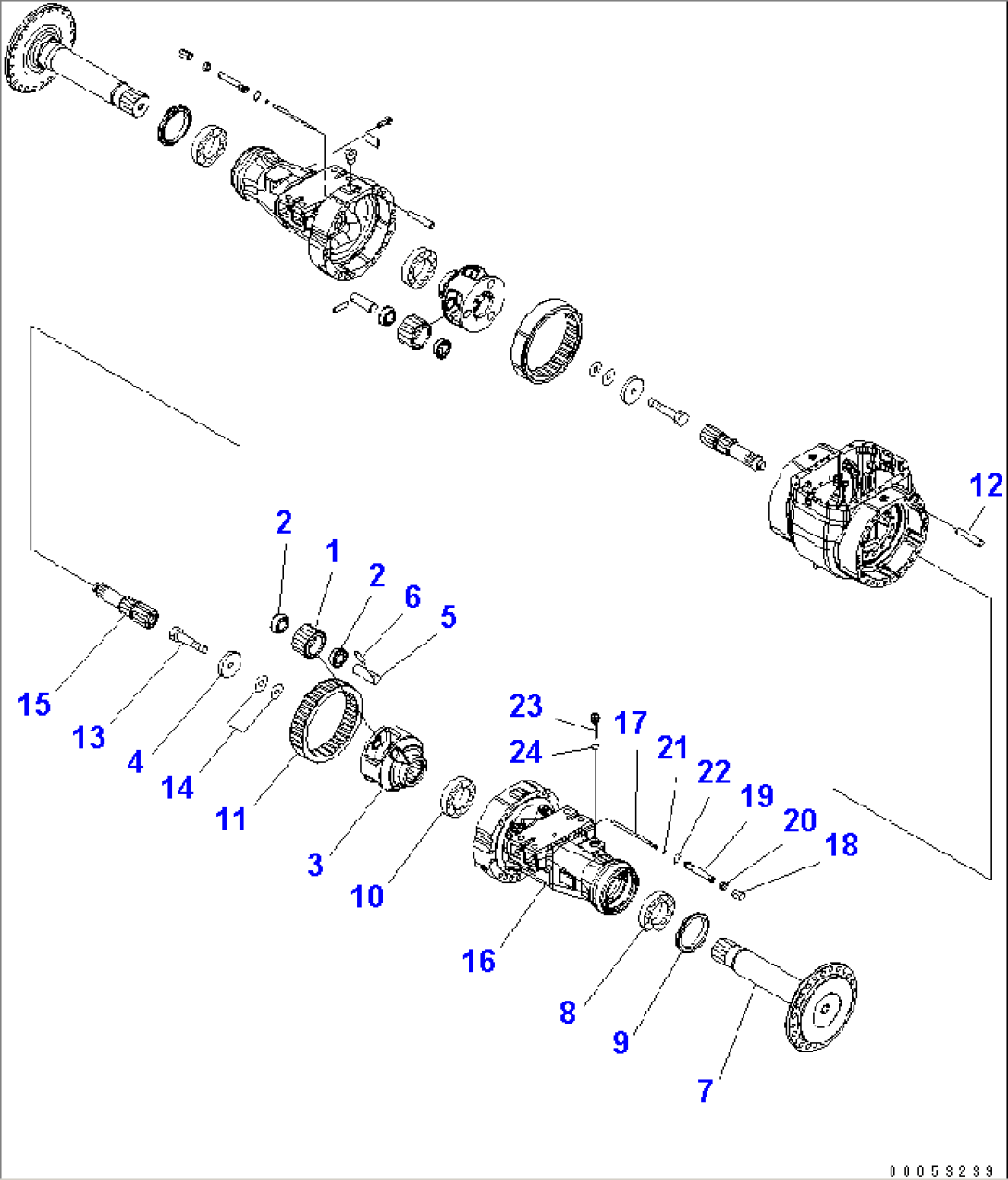 FRONT AXLE (FINAL DRIVE) (L.H.)(#85001-90000)