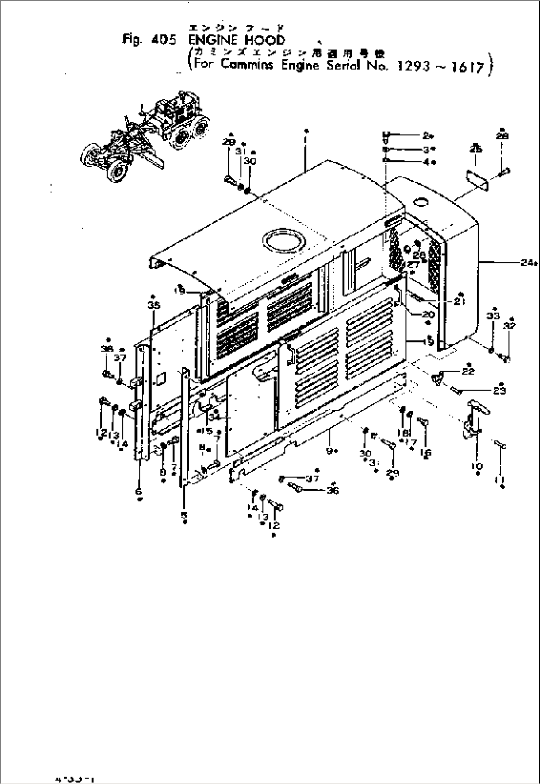 ENGINE HOOD (N ENGINE)(#1293-1617)