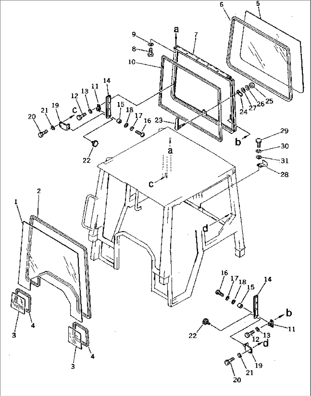 ROPS CAB (FRONT AND REAR WINDOW) (2/5)