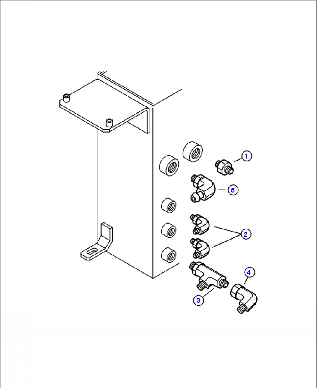 H3005-01A1 FITTING LOCATION HYDRAULIC TANK