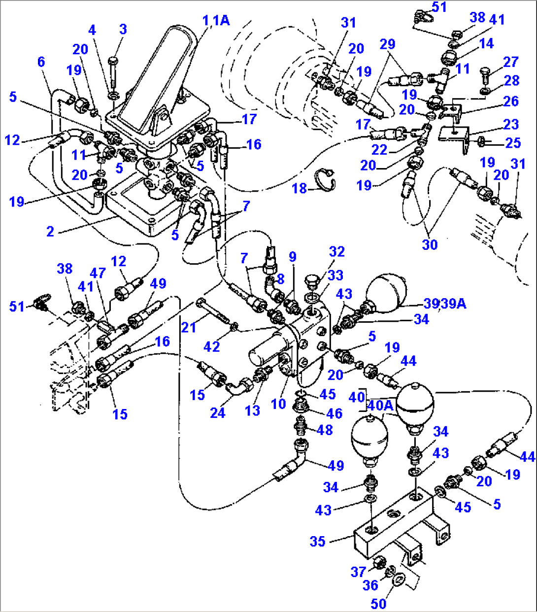 BRAKE PIPING, FRONT AXLE