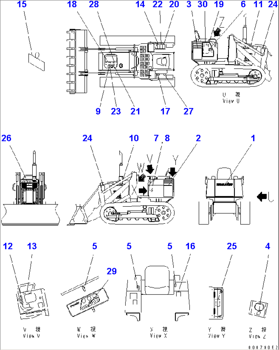 MARKS AND PLATES (CHINESE) (FOR ROPS CAB)