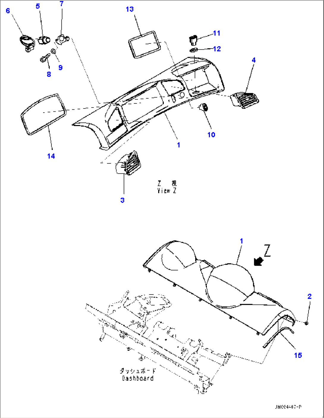 Cab, Dashboard Cover (#5129-)