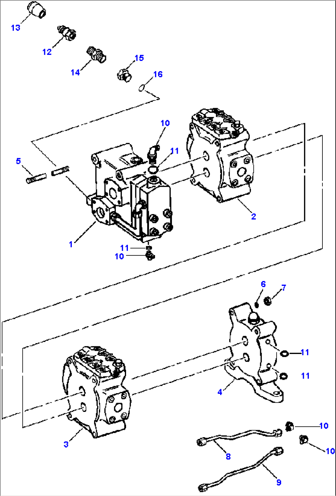 EQUIPMENT CONTROL VALVE COMPLETE ASSEMBLY, 4-SECTION