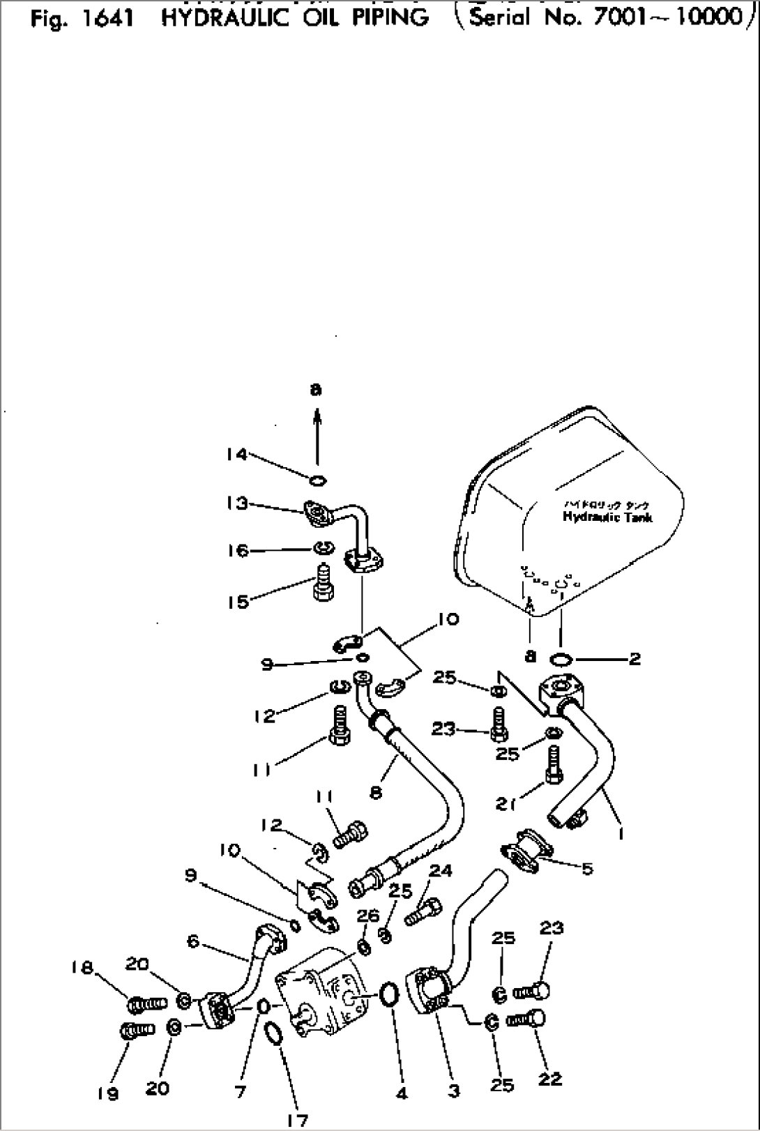 HYDRAULIC OIL PIPING (1/3)(#7001-10000)