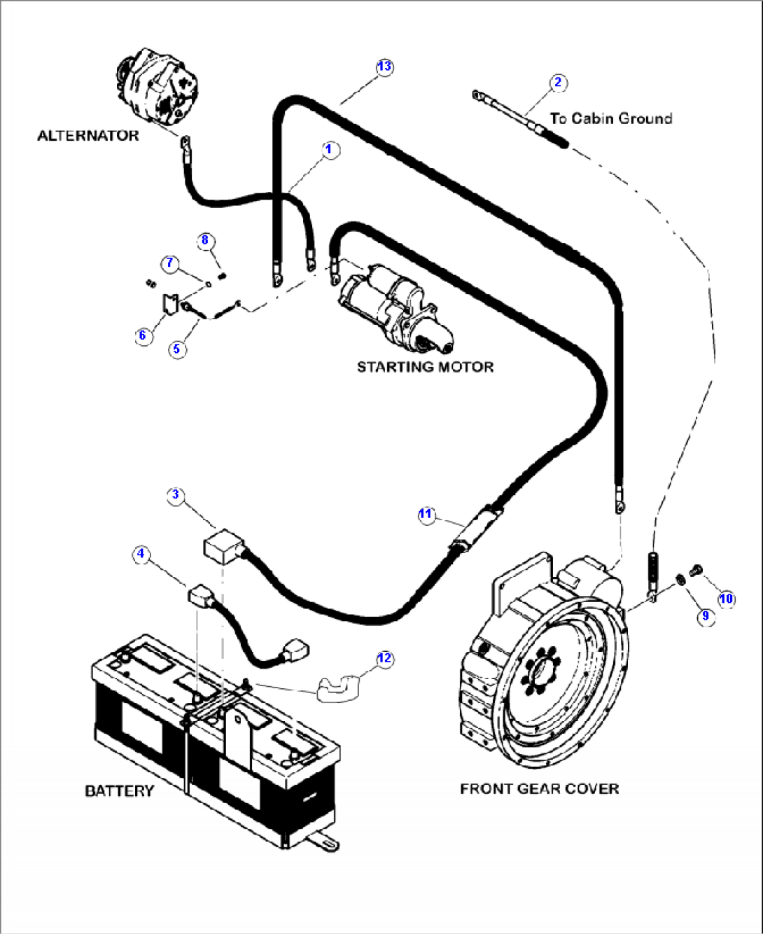 E0115-01A0 BATTERY GROUND CABLES