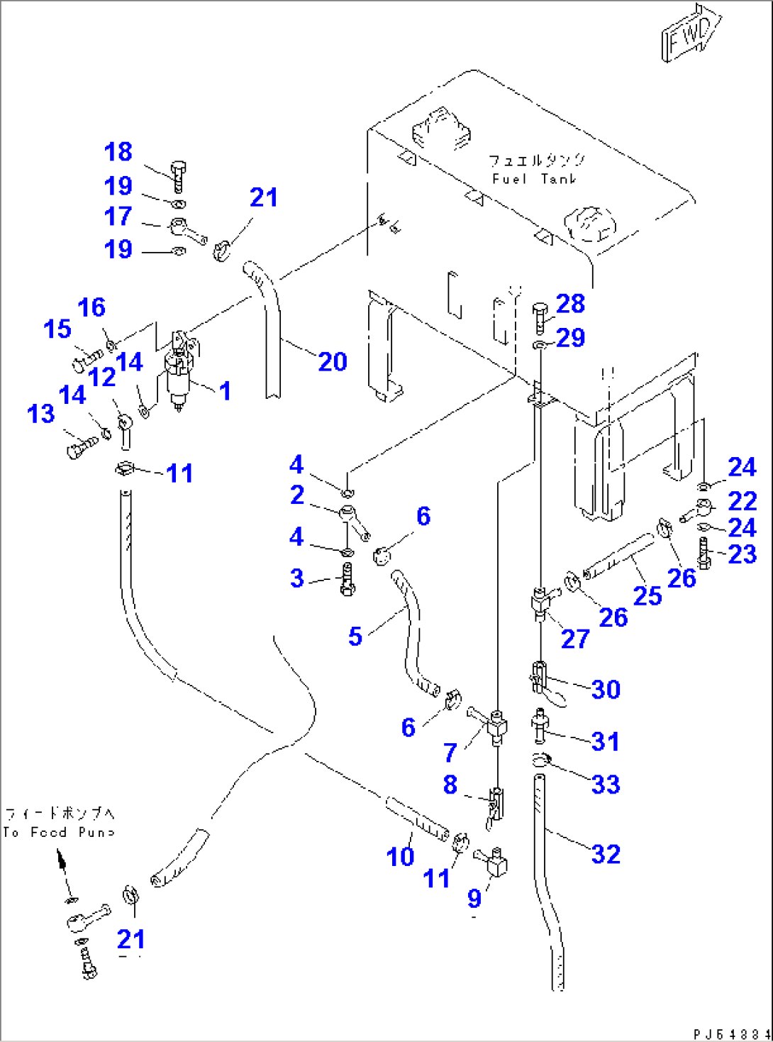 FUEL PIPING (WITH WATER SEPARATOR)