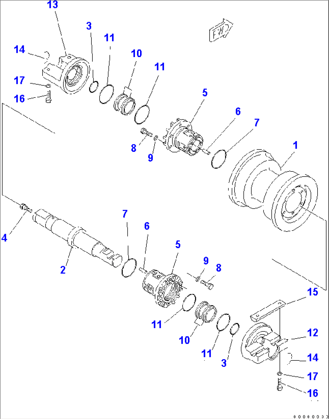 TRACK ROLLER (SINGLE) (FOR TRIMMING)