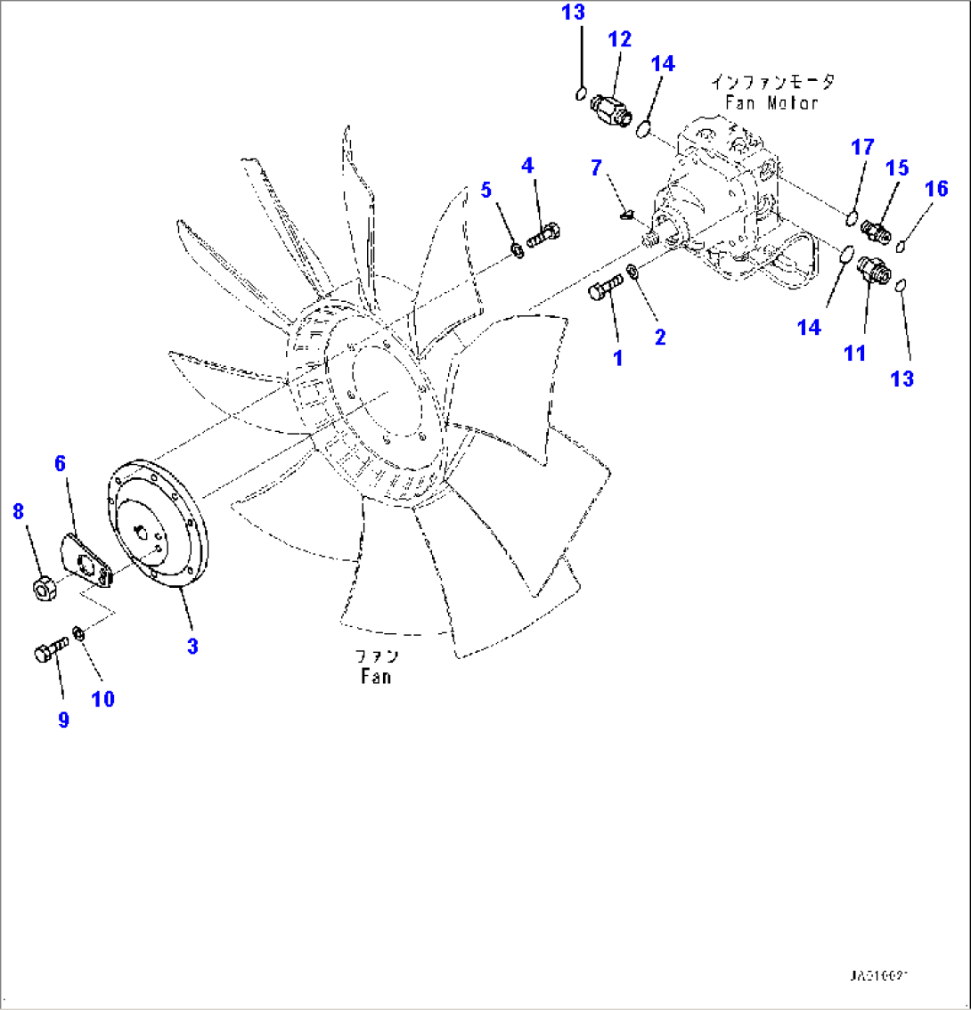 Cooling System, Fan Motor Related Parts (#80001-)