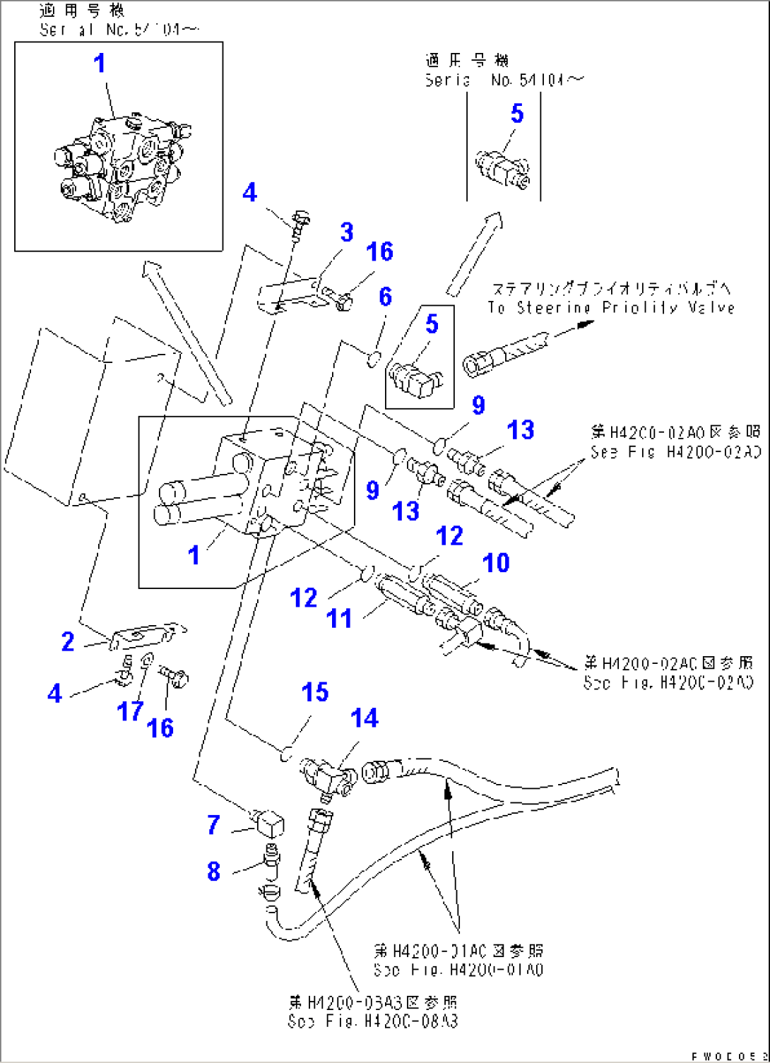 HYDRAULIC MAIN VALVE (2-SPOOL VALVE AND PIPING) (WITH E.C.S.S.)