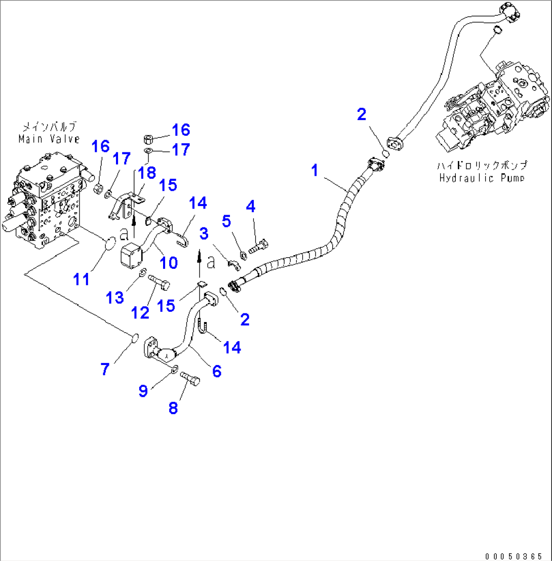HYDRAULIC PIPING (DELIVERY LINE HOSE)(#85001-)