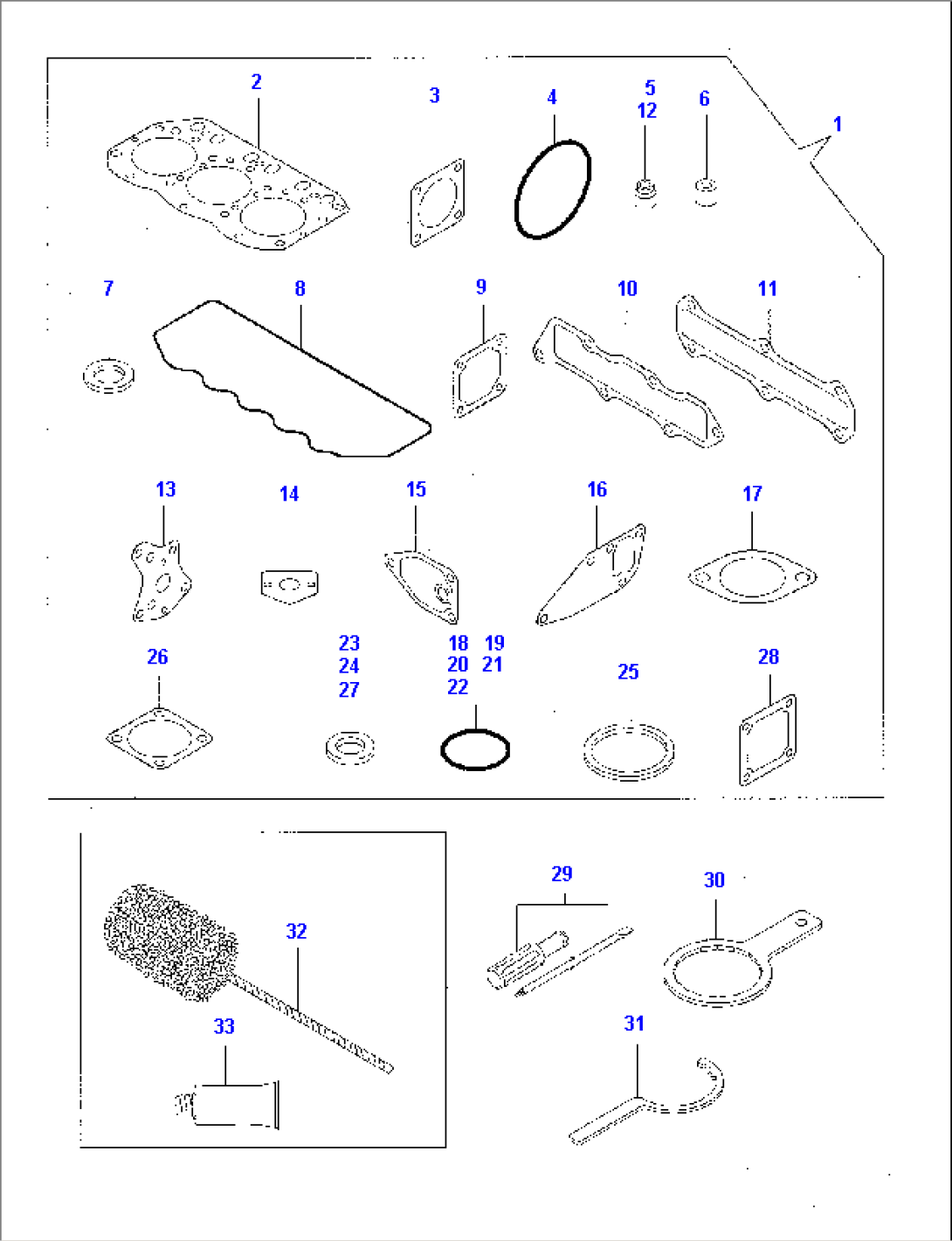 GASKET SET - TOOL (OPTIONAL)