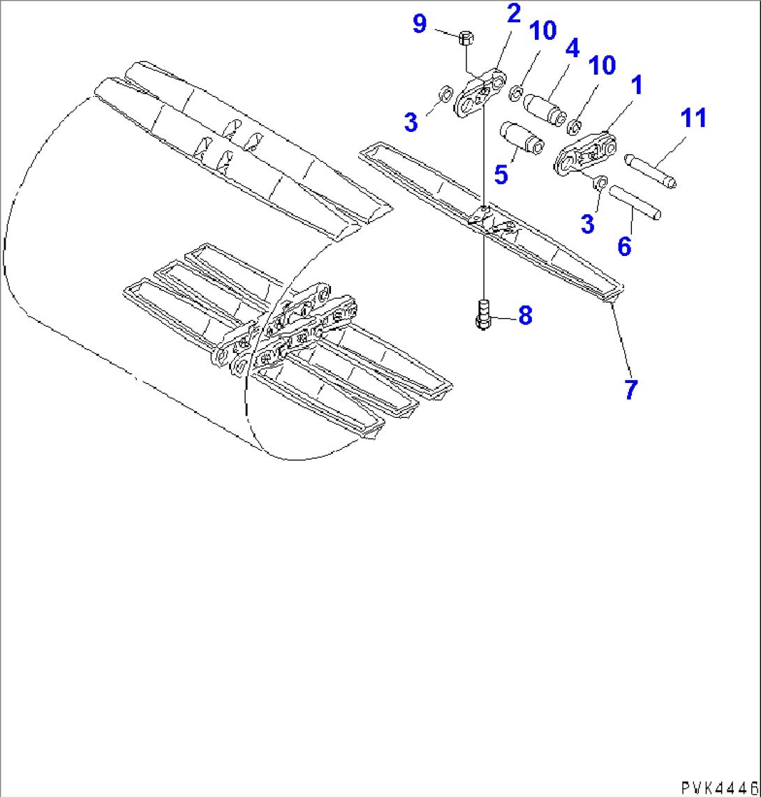 TRACK SHOE (MASTER PIN TYPE) (SWAMP TYPE) (1050MM WIDE)(#62715-)