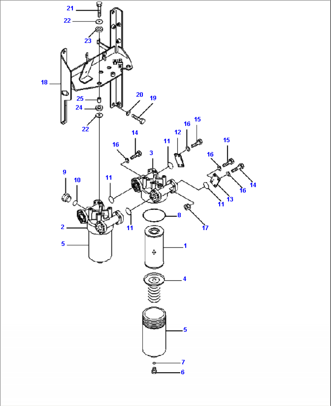 F4700-01A1 TORQUE CONVERTER AND TRANSMISSION LINE OIL FILTER AND MOUNTING (FOR BRAKE COOLING SYSTEM)