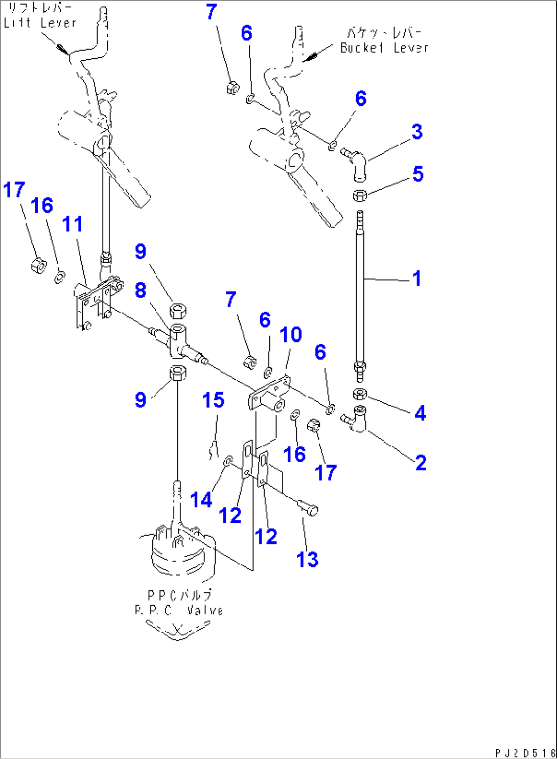 FLOOR (WORK EQUIPMENT CONTROL LINKAGE)(#51001-51074)