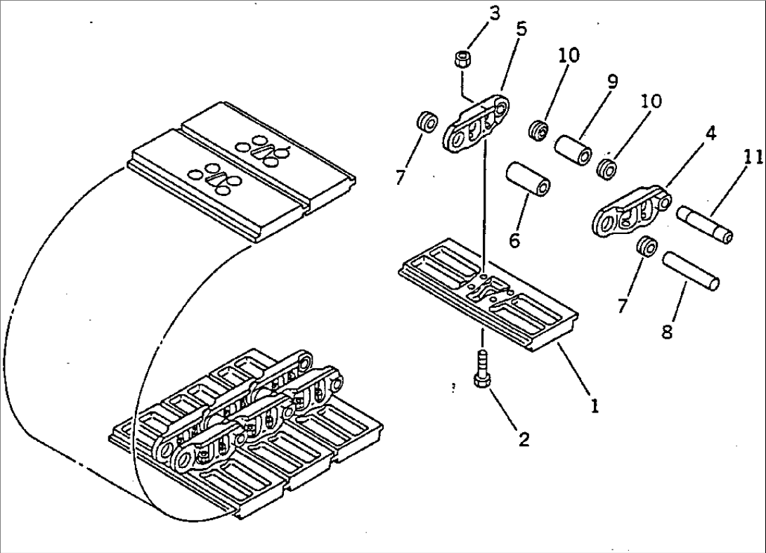 TRACK SHOE (MASTER PIN TYPE) (FLAT TYPE)