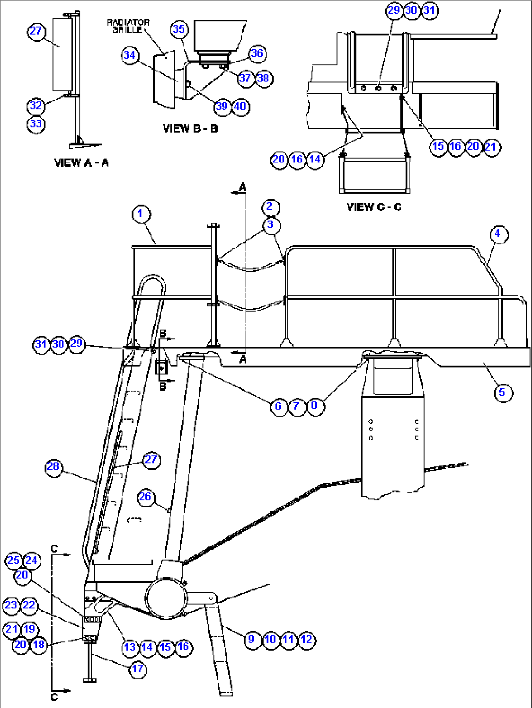 LEFT DECK, LADDER & STEP