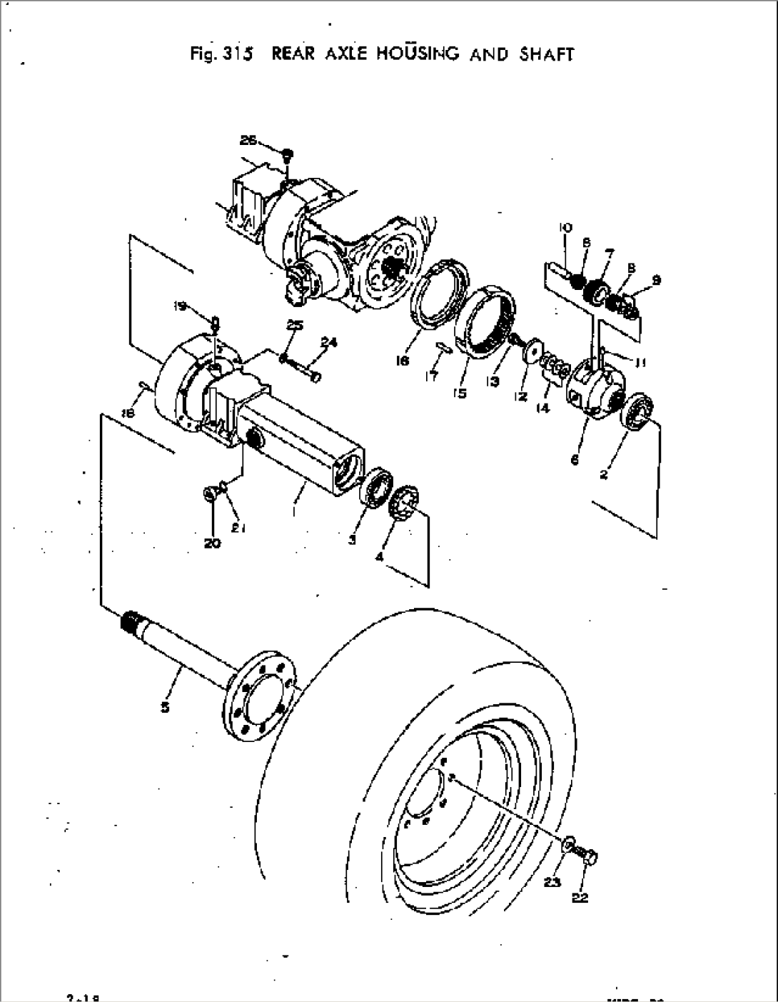 REAR AXLE¤ HOUSING AND SHAFT