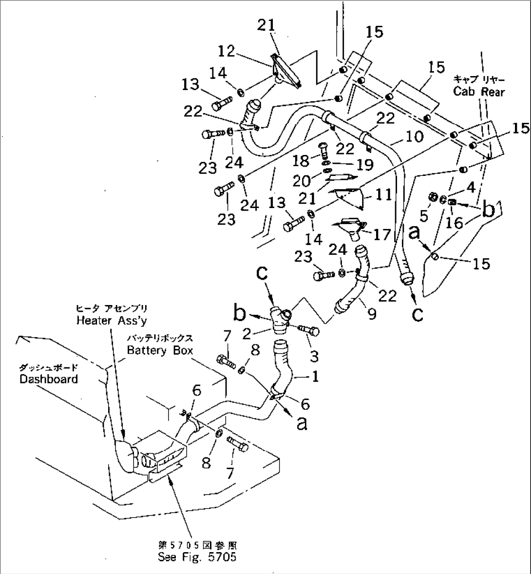 CAR HEATER (FOR WITH ROOF DOOR TYPE CAB) (4/4)