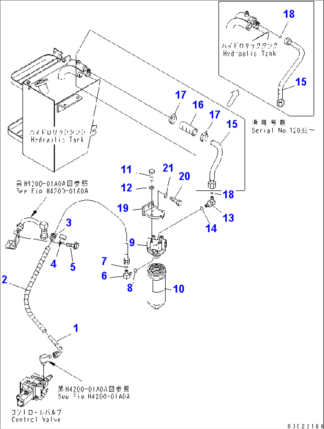 HYDRAULIC LINE (RETURN LINE)(#11501-)