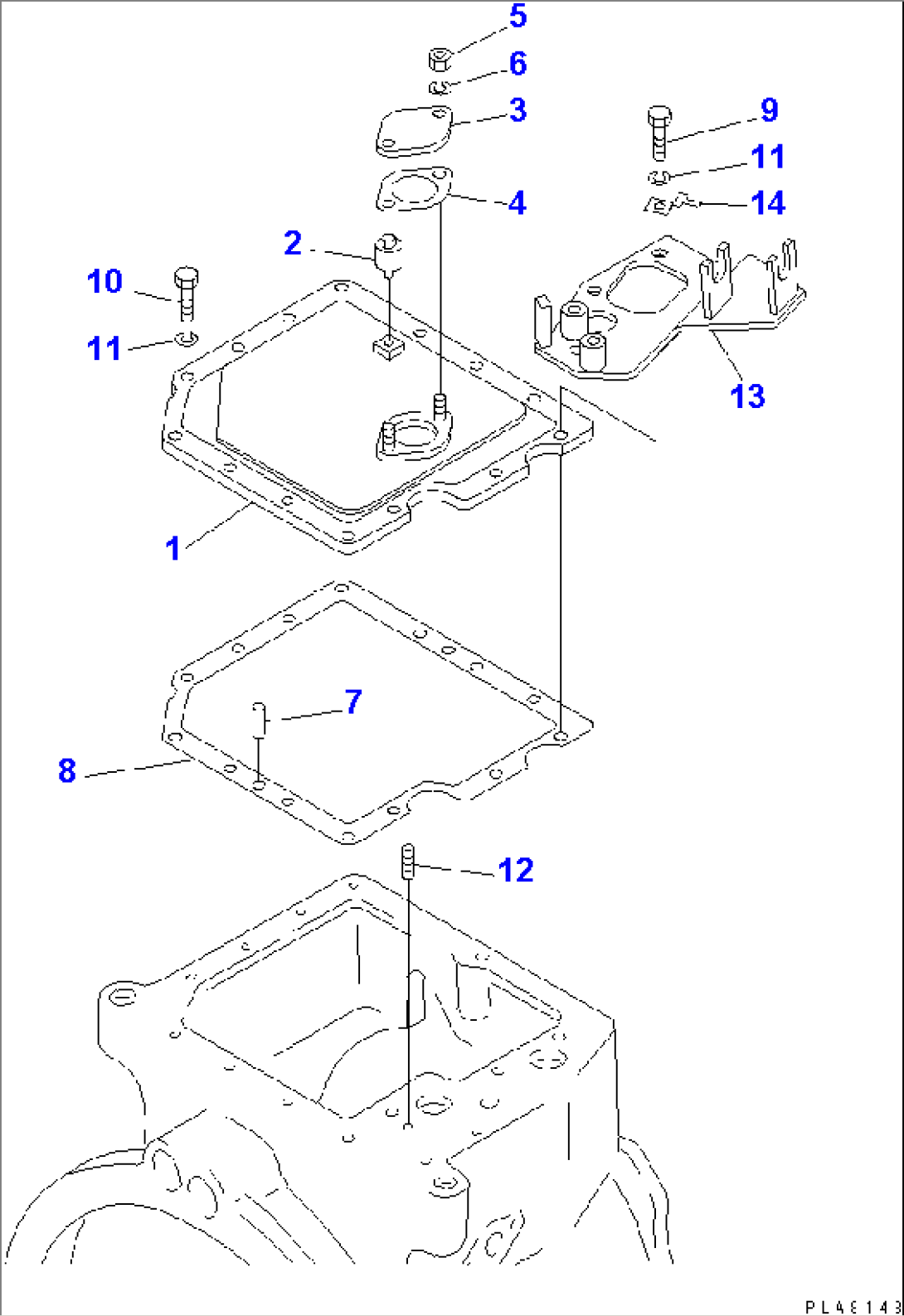 TRANSMISSION CASE COVER (MONO LEVER CONTROL SPEC.)(#81447-)