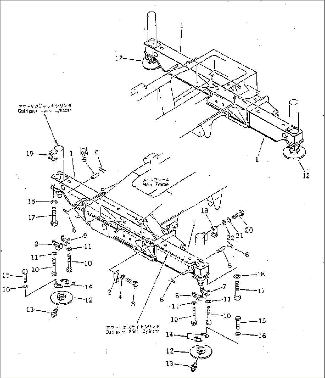 OUTRIGGER (FOR H-TYPE OUTRIGGER) (FOR 3RD WINCH)