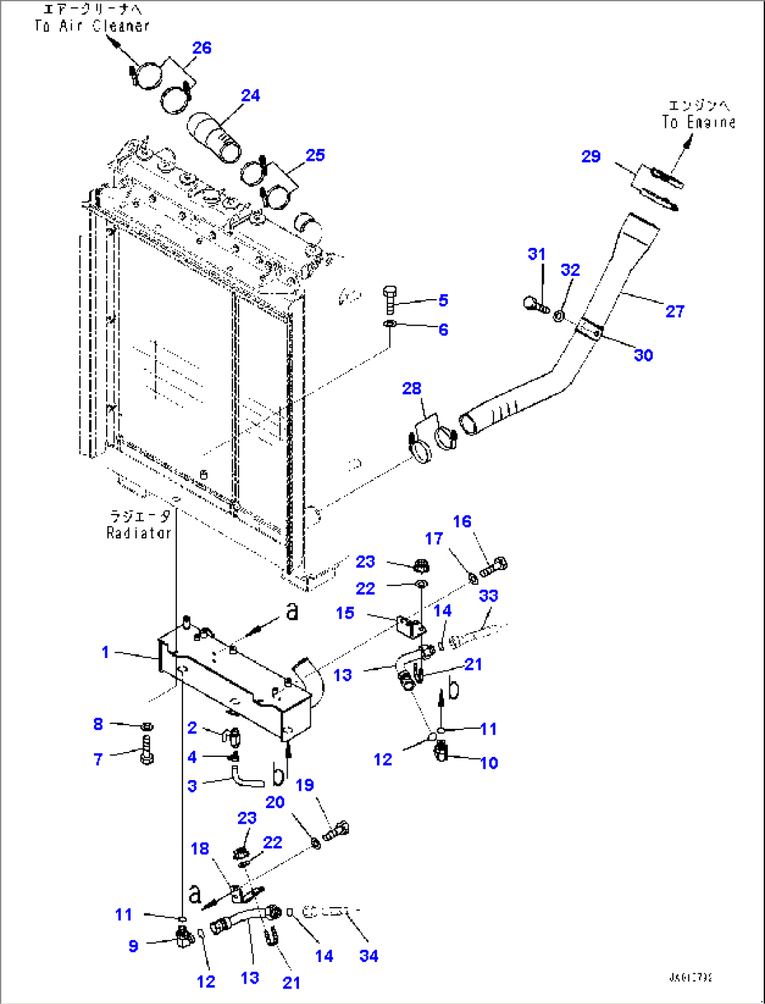 Cooling System, Oil Cooler (#10001-)