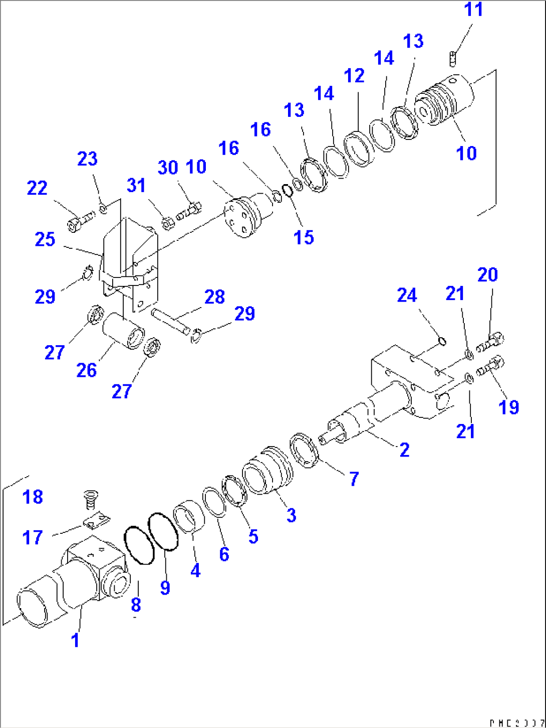 BOOM TELESCOPE CYLINDER (2/3) (2ND CYLINDER)