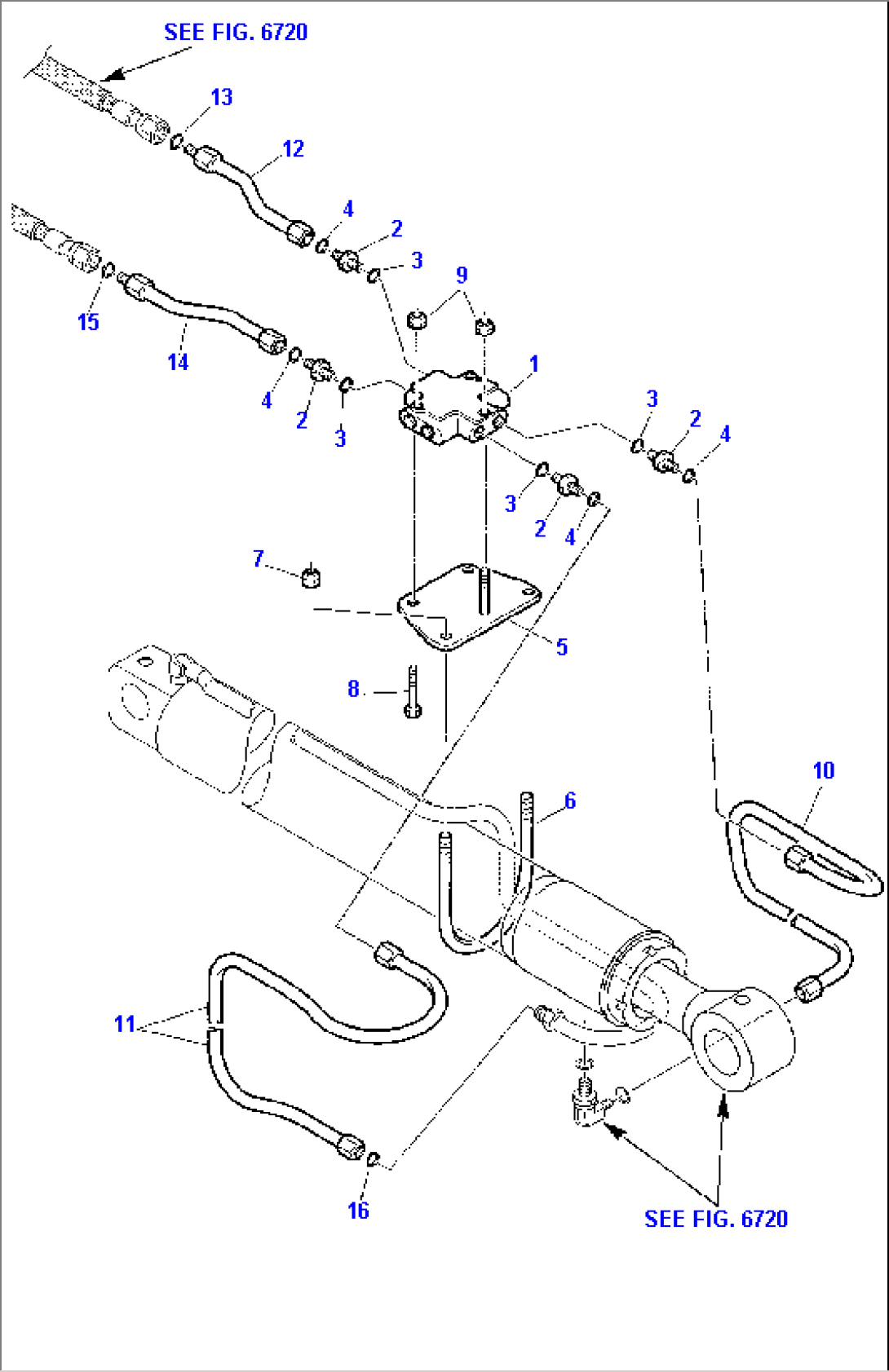 HYDRAULIC PIPING (BOOM CYLINDER) (SAFETY VALVE)