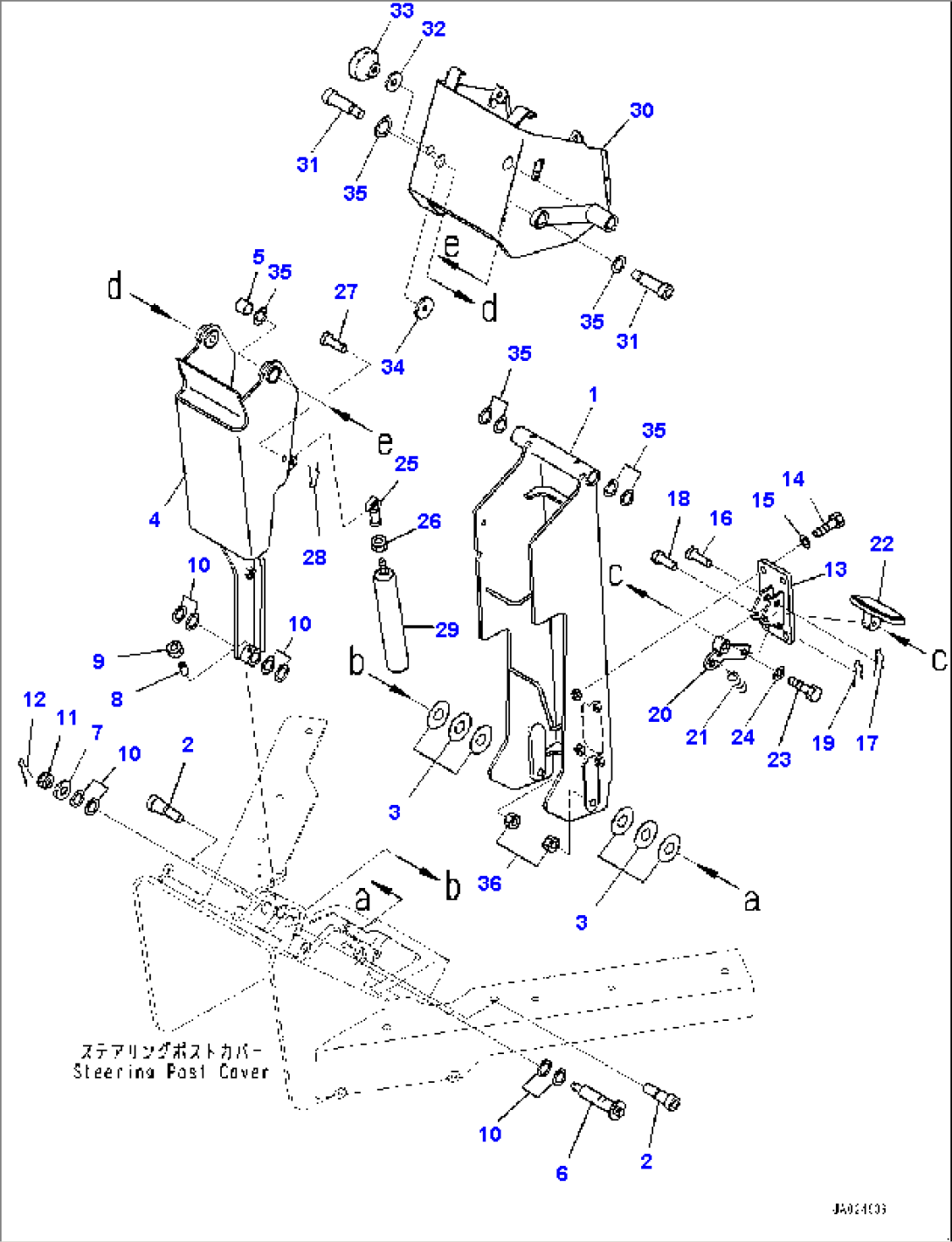 Floor Frame, Steering Post (#1001-)