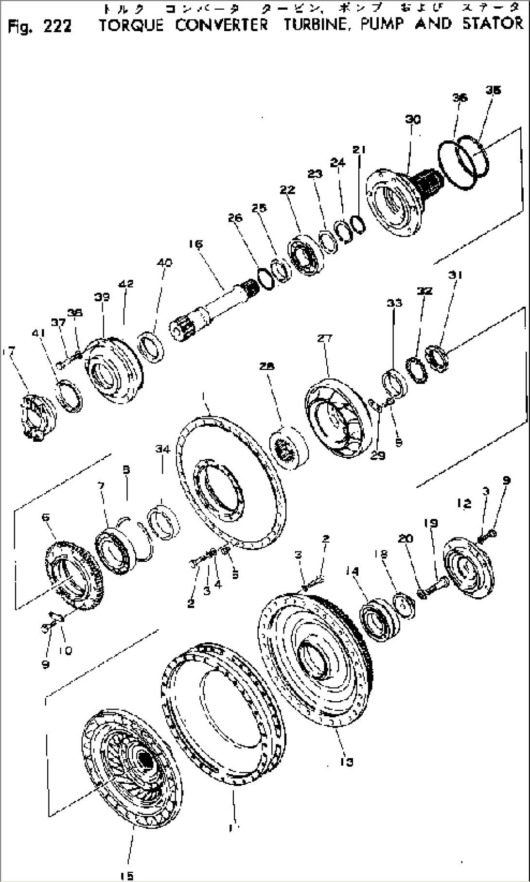 TORQUE CONVERTER TURBINE¤ PUMP AND STATOR