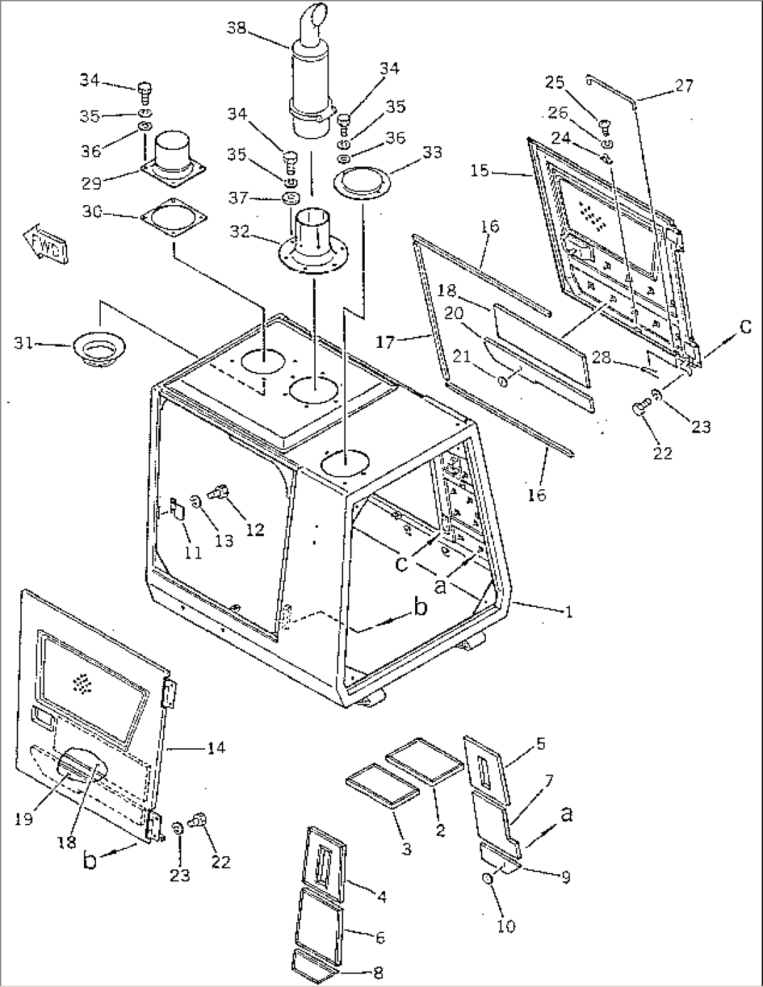 ENGINE HOOD (1/4)(#1001-1399)