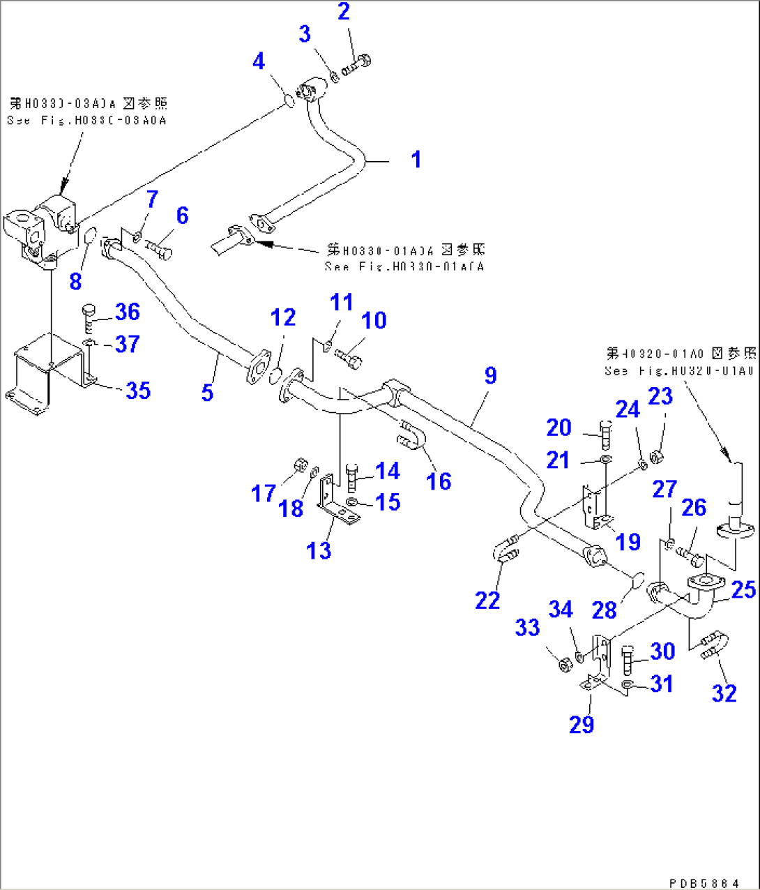 RETURN LINE (TUBE) (1 ACTUATOR)(#10022-10573)