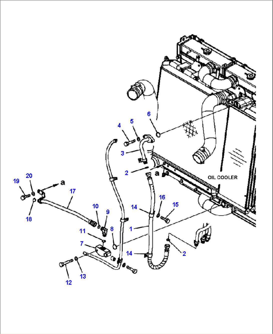 C0110-11A0 RADIATOR HYDRAULIC COOLER LINE (1/2)