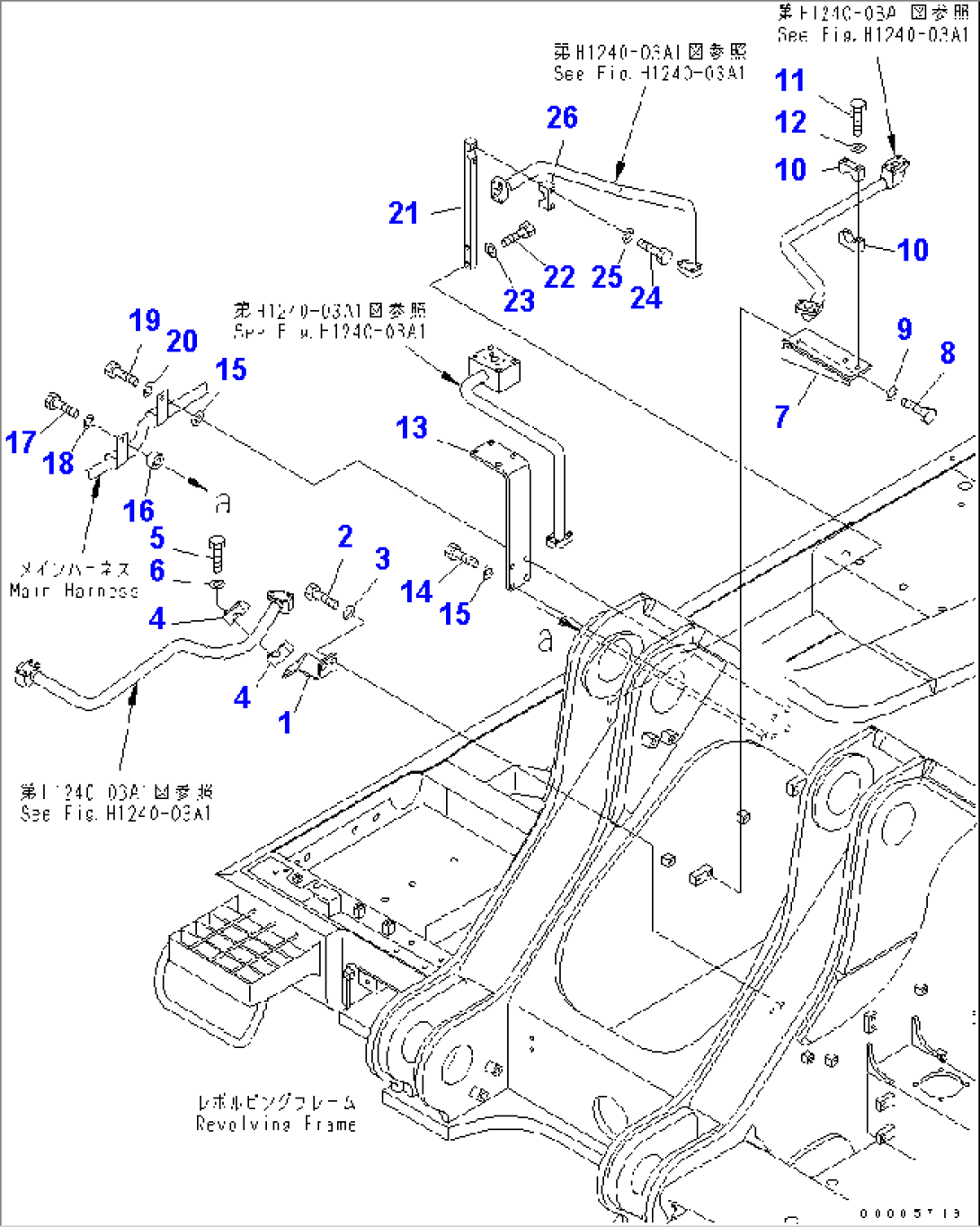 DRIFT PRIVENTIVE LINES (PILOT LINE) (REVOLVING FRAME SIDE) (2/2)