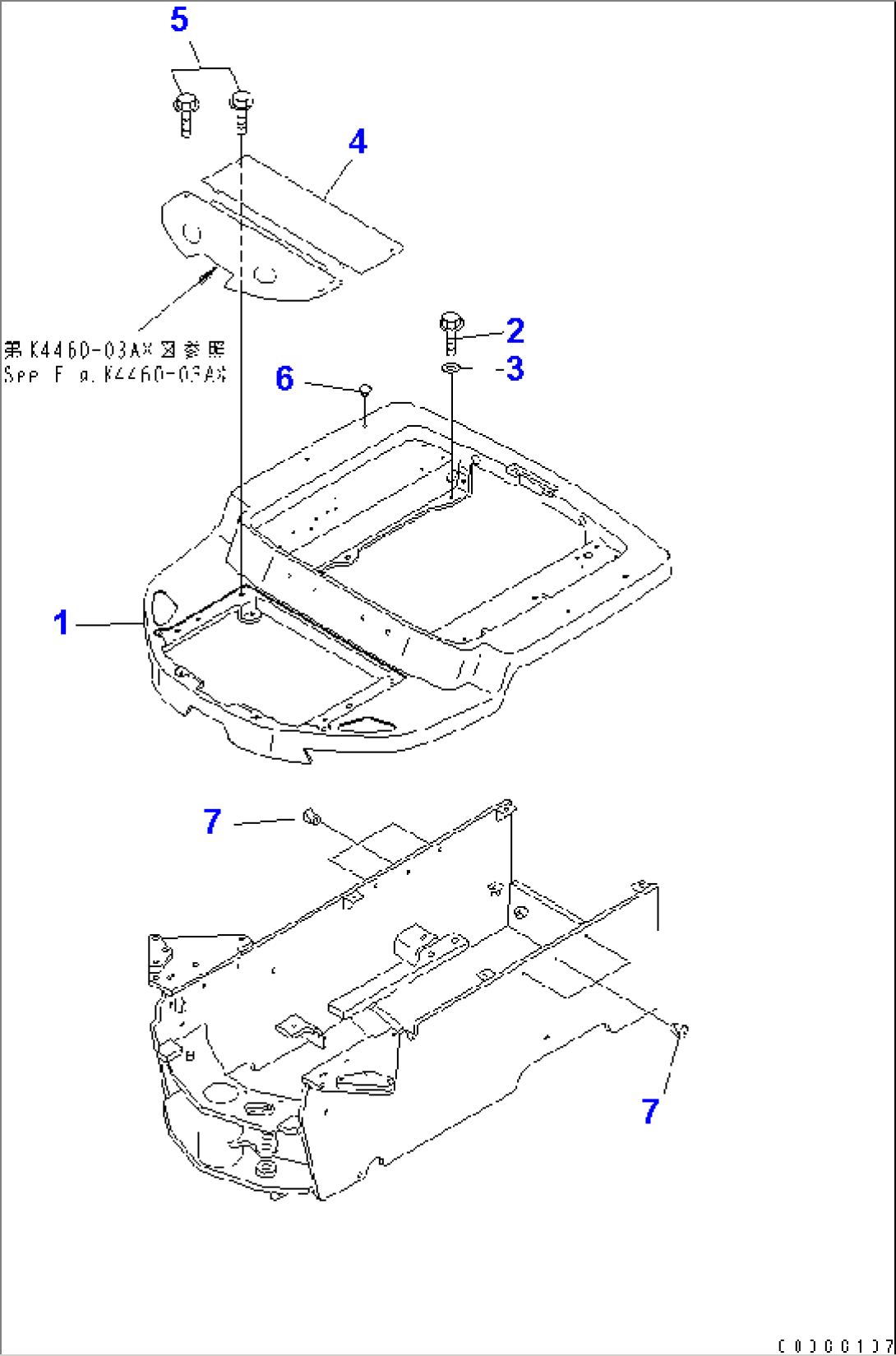 FLOOR FRAME (WITH CAB)(#13801-)