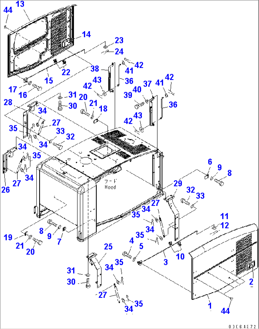 HOOD (DOOR AND SPRING) (ABLE TO AVAIL FOR FULL FENDER) (FOR WIDE FENDER) (EU SPEC.)(#75001-)