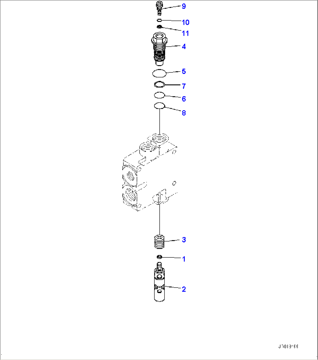 Main Control Valve, With 10 Spool Valve, Inner Parts (3/10)