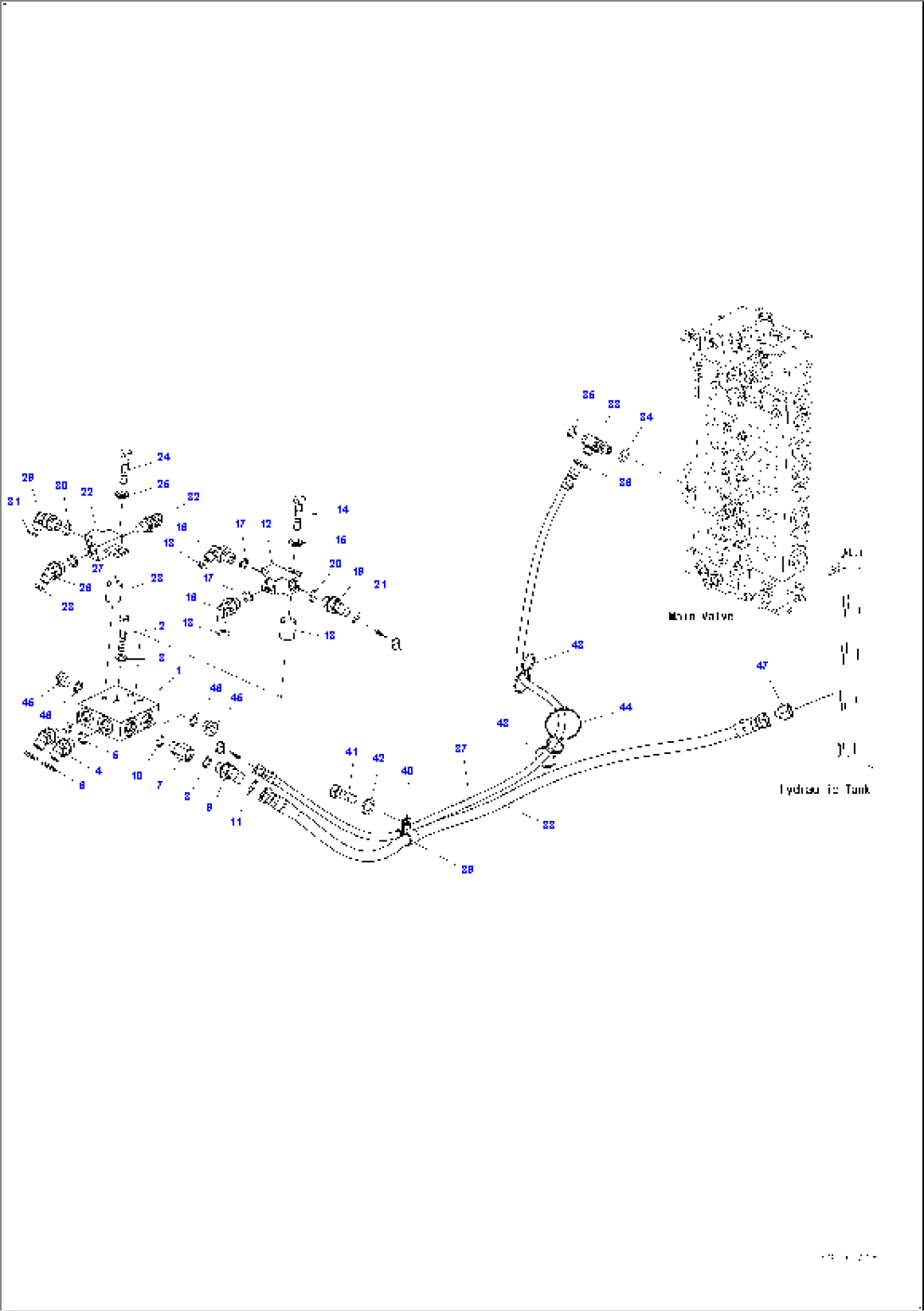 Anti-drop valve, Boom and Arm, Chassis Side Piping